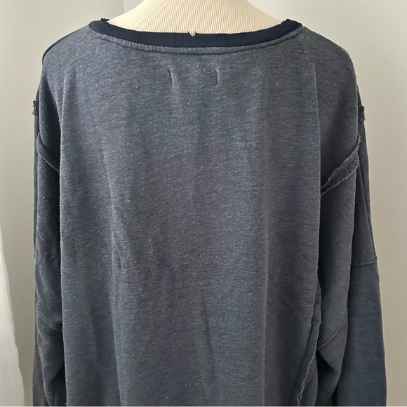 🍒NWT Free People We The Free SYDNEY Graphic Camden. Blue. Size: XS - Picture 6 of 12